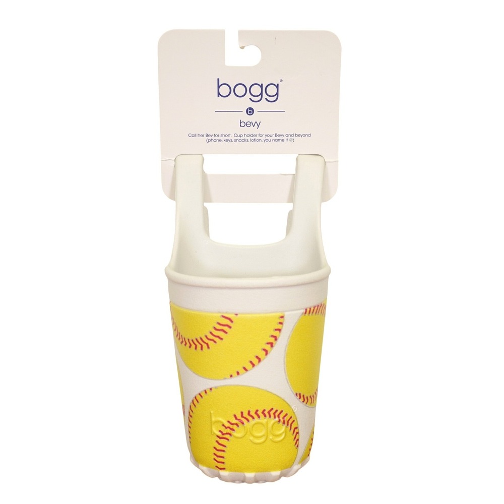 Bogg Bevy Cup Holder White Yellow Softball Play Ball Bag Accessory